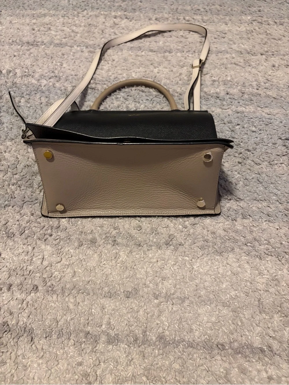 OAD New York Leather Prism Satchel Convertible Crossbody Shoulder Bag Tricolor
